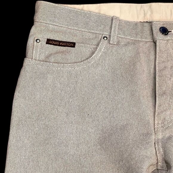 Louis Vuitton Cream Pants with Logo Tag - Picture 4 of 8